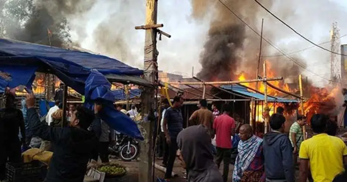Odisha: Over 200 shops gutted in massive fire in Keonjhar